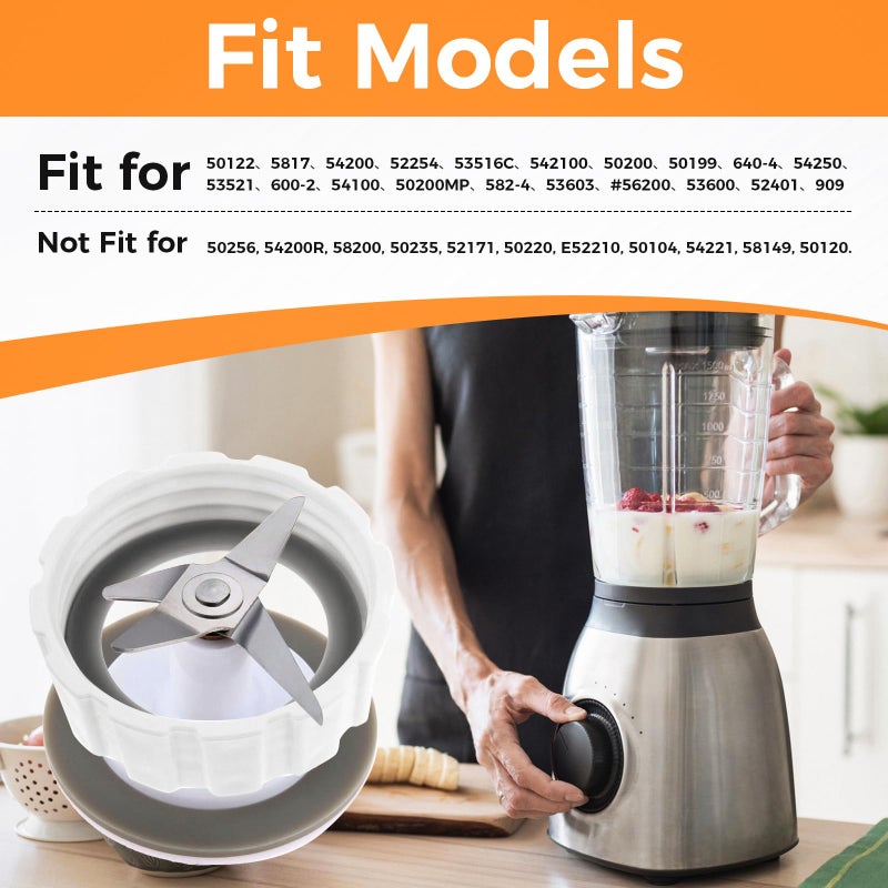 DRELD Replacement for Hamilton Beach Blender Blade with Blade Gasket Blender Jar Base Bottom Screw Cap and 2 Rubber O Ring Gasket Sealing Ring - Image 5